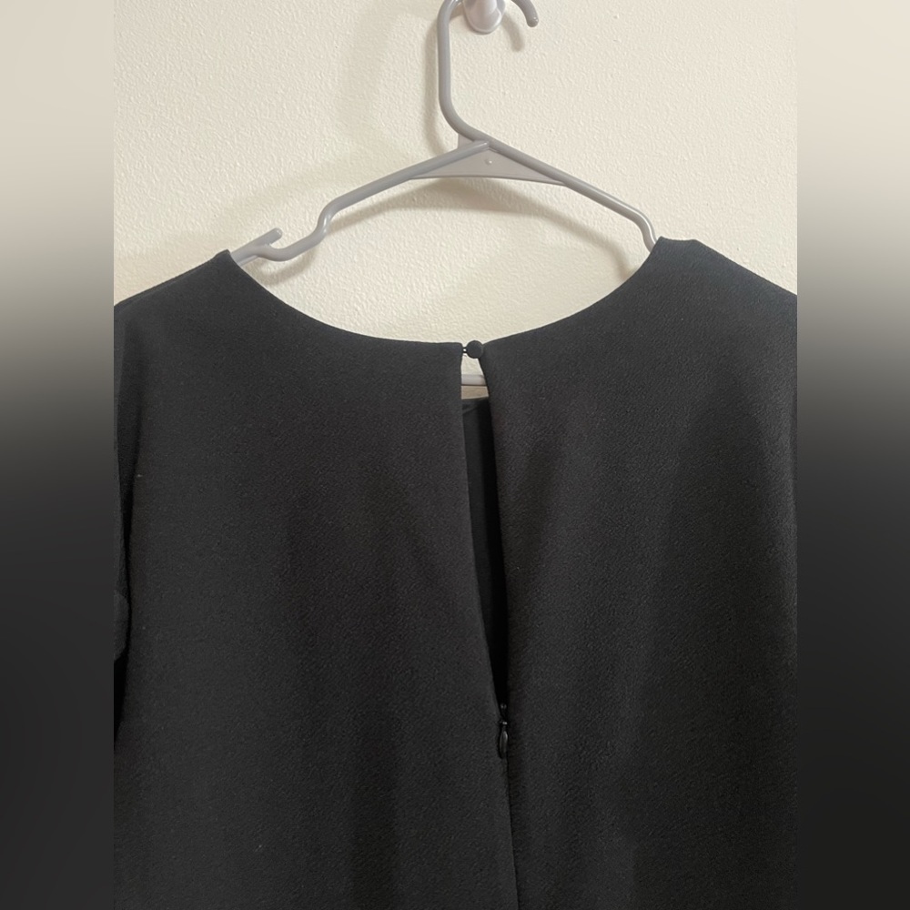 EXPRESS - Black Midi Body Con Lace Up Detail Dress - Picture 4 of 5